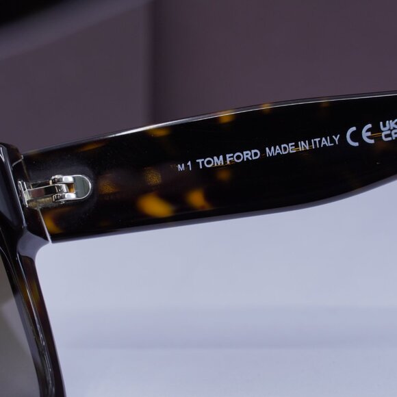 Tom Ford Polarized FT0613 52H Beatrix Square Sunglasses - Dark Havana - Picture 7 of 9